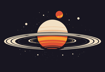 cartoon character of saturn planet Graphic Design for T shirt Street Wear and Urban Style © mjonb 