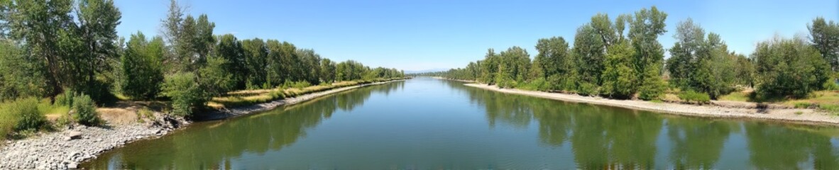 photo of river - a stream of water running through the natural landscape