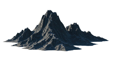 high mountains isolated on white