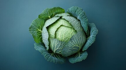 Obraz premium Fresh head of cabbage