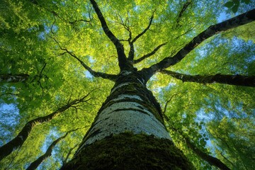 Naklejka premium Lush canopy above