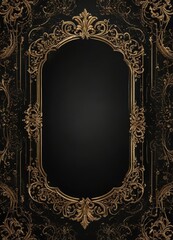 Elegant black & gold ornate VIP invitation background with shimmering details , card, gold