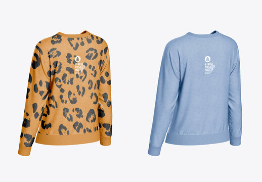 Women's V-Neck Sweater Mockup
