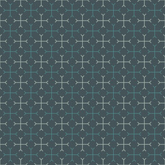Seamless crosses vector. Tribal wallpaper. Ethnic ornament. Folk pattern. Geometric backdrop. Mosaics motif. Grid background. Digital paper. Textile print. Ethnical web design. Abstract image