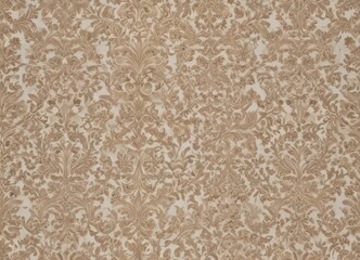 Intricate baroque damask; seamless neutral lacework  , gray, ivory background, ornate texture