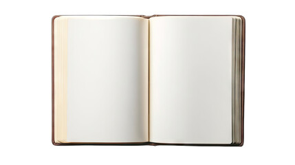 Open Blank Book With Cream Pages On A Light Blue Background