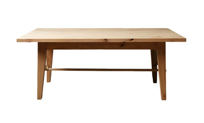 wooden table isolated on white