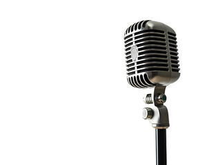 Fototapeta premium vintage microphone isolated on white