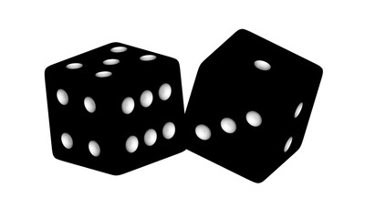 black and white dice