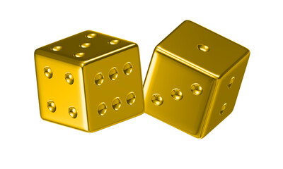 casino golden dice illustration