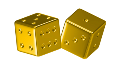 casino golden dice illustration