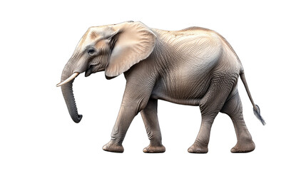 Obraz premium An African Elephant With Large Ears And Tusks Walking On A Transparent Background