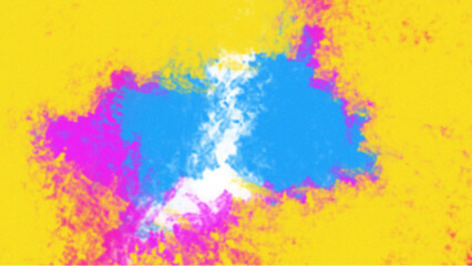 Paint an abstract background texture using bright colors with a contrasting color palette.