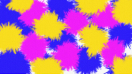 Paint an abstract background texture using bright colors with a contrasting color palette.