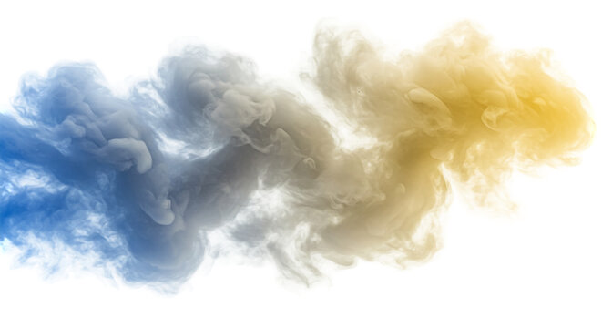 Stunning Blue, White, and Gold Smoke Cloud Image - Free Download