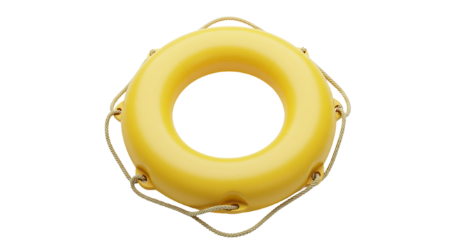 Yellow Life Ring: Safety Equipment Image - High-Resolution Download