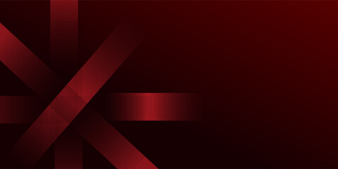 Obraz premium Abstract glowing diagonal lines on red background. Shiny red gradient stripes lines. Modern graphic. Futuristic concept. Horizontal banner template. Vector illustration. eps 10