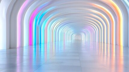 Tunnel with Colorful Arches