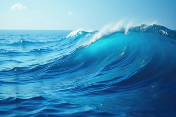 Abstract ocean wave texture, calming blue hues, refreshing, sea, abstract