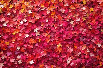 A colorful autumnal display of fallen leaves.