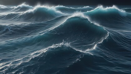 Deep blue water waves, textured background, dynamic flow , texture, motion, current