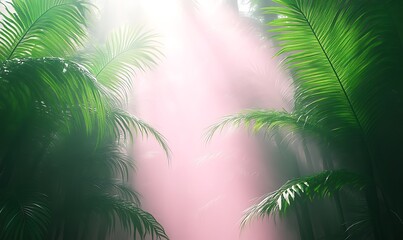 Palm Leaf with Light