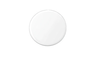 A Single Blank White Button On A Transparent Background Perfect For Adding Your Own Design Or Text