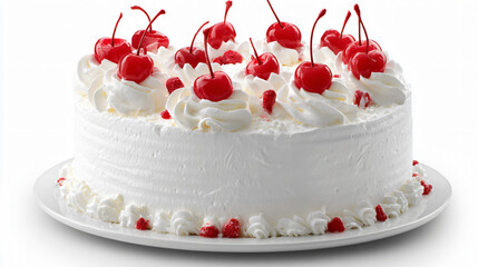 Delicious Cake Dessert Plate Cherry Tasty Frosted Treat Baking Celebration Decadent Whipped Cream Savory Frosting Sweet Birthday Artistic Decorated Party Indulgence Gourmet Dessert