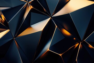 Geometric abstract metallic pattern featuring gold highlights and luxury shine, offering modern texture, style and premium design trends.