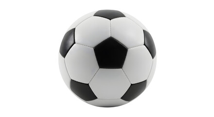 Obraz premium A classic black and white soccer ball prominently displayed against a clean background, ideal for sports-related content