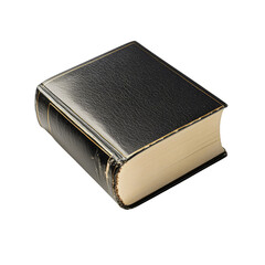 Vintage Leather-Bound Book Isolated on Transparent Background