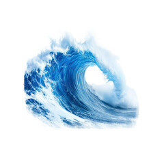 Fototapeta premium Majestic Ocean Wave Crashing, Isolated on Transparent Background