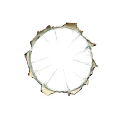Abstract Circular Shattered Glass Design Element