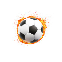 Naklejka premium Fiery Soccer Ball Passionate Sports Graphic