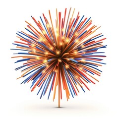 Colorful fireworks display in a circular burst.