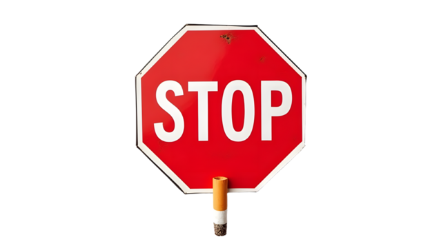 A vibrant red stop sign stands prominently against a clear background, symbolizing traffic control and safety awareness
