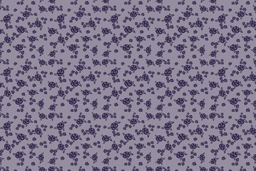 seamless pattern with purple flowers