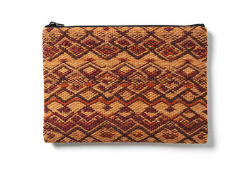 Woven Pouch with Geometric Pattern