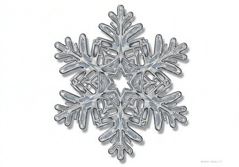 Glistening Snowflake: Winter's Delicate Geometry
