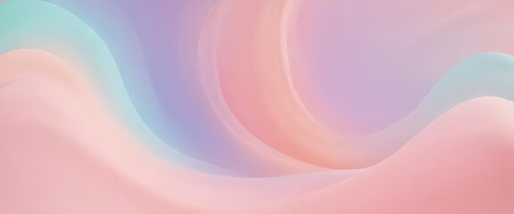 Obraz premium Soft pastel gradient backdrop, abstract swirls , pink, blue
