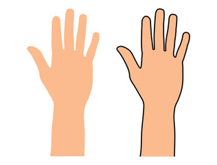 Fototapeta premium Hand Raise icon. Raise hand symbols. Symbol or logo of peoples, community, organization, democracy. Human raised hands vector set. hand gestures. Stop hand icon. Vector illustrator