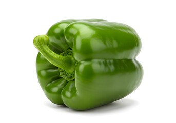green pepper isolated on white background