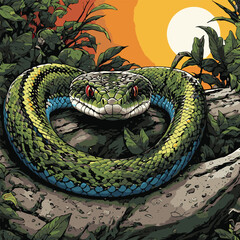 venomous snake vector art for design needs