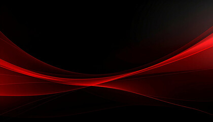 Flowing crimson waves against dark gradient backdrop, creating dynamic, contrasting composition
