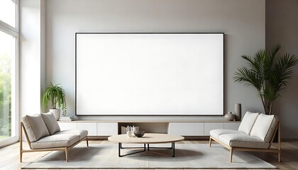 digital blank large rectangular  movie poster tv created with generative ai
