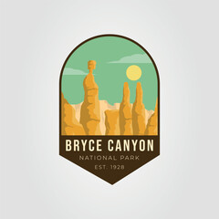 Title Dramatic Sunset at Bryce Canyon National Park logo. Perfect for travel brochures, calendars, websites, and social media posts.