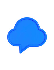 Obraz premium Blue Speech Bubble Icon with Clean Design and Modern Aesthetic
