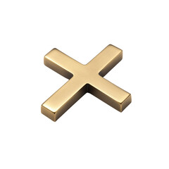 Obraz premium Brushed Brass Cross Shape Decorative Element