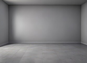 Fototapeta premium Empty grey room with subtle gradient, perfect for showcasing products or interior designs , setting, modern