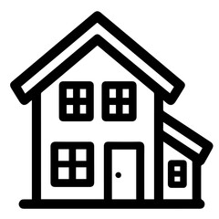 icon building residential on white background vector
Vector icon building